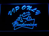 Budweiser Frog VIP Only LED Neon Sign Electrical - Blue - TheLedHeroes
