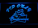 FREE Budweiser Frog VIP Only LED Sign - Blue - TheLedHeroes