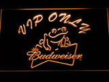 Budweiser Frog VIP Only LED Neon Sign USB - Orange - TheLedHeroes