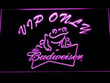 Budweiser Frog VIP Only LED Neon Sign Electrical - Purple - TheLedHeroes
