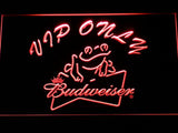 Budweiser Frog VIP Only LED Neon Sign USB - Red - TheLedHeroes