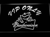 Budweiser Frog VIP Only LED Neon Sign Electrical - White - TheLedHeroes