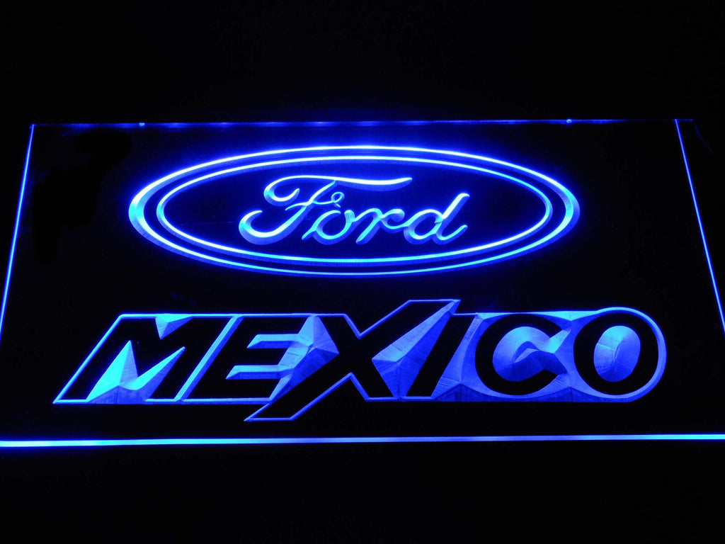 Ford Mexico LED Neon Sign USB - Blue - TheLedHeroes