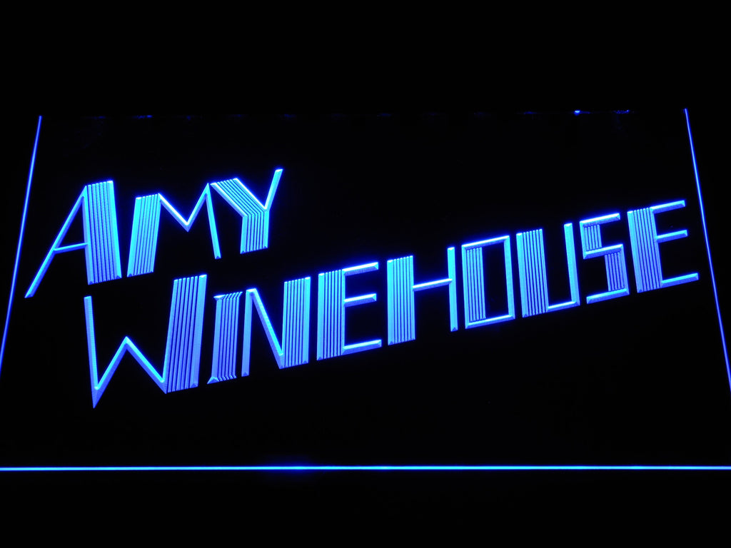 Amy Winehouse LED Neon Sign USB - Blue - TheLedHeroes