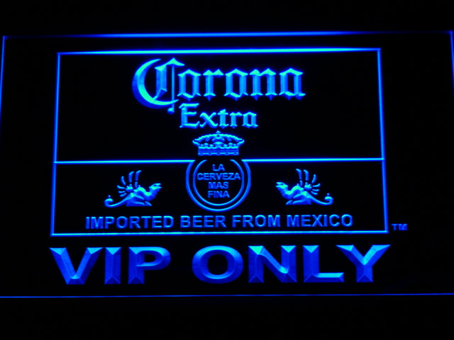 FREE Corona Extra VIP Only LED Sign - Blue - TheLedHeroes