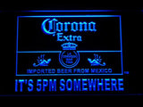 Corona Extra It's 5 pm Somewhere LED Neon Sign USB - Blue - TheLedHeroes
