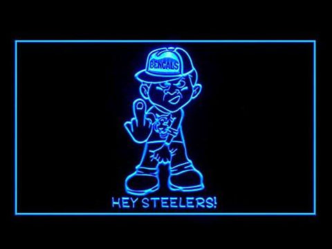 Bengals Piss On Steelers LED Neon Sign USB - Blue - TheLedHeroes