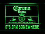 FREE Corona Extra It's 5 pm Somewhere LED Sign - Green - TheLedHeroes