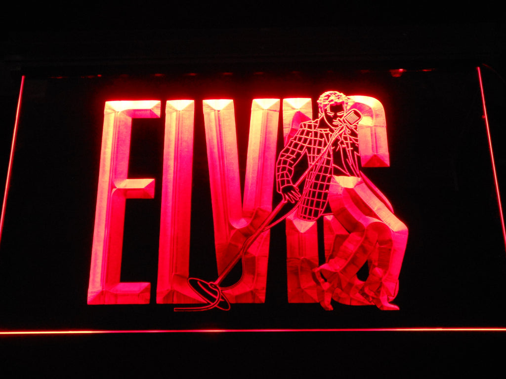 Elvis Presley (2) LED Neon Sign Electrical - Red - TheLedHeroes