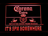 Corona Extra It's 5 pm Somewhere LED Neon Sign USB - Red - TheLedHeroes