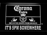 Corona Extra It's 5 pm Somewhere LED Neon Sign USB - White - TheLedHeroes