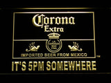 Corona Extra It's 5 pm Somewhere LED Neon Sign USB - Yellow - TheLedHeroes