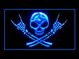 Man Cave Skull Bro LED Neon Sign USB - Blue - TheLedHeroes