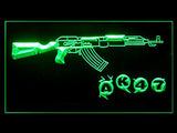 FREE AK47 USSR Kalashnikov Airsoft LED Sign - Green - TheLedHeroes