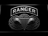 US Army Ranger Parawings LED Neon Sign USB - White - TheLedHeroes