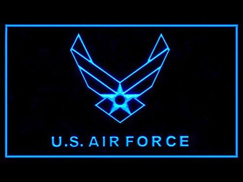 US Air Force Military LED Neon Sign USB - Blue - TheLedHeroes