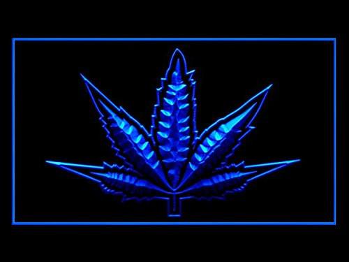 The Weed Hemp Marijuana Leap LED Neon Sign Electrical - Blue - TheLedHeroes