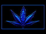 The Weed Hemp Marijuana Leap LED Sign - Blue - TheLedHeroes