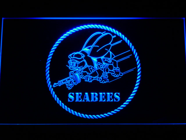 FREE Seabees Battalions LED Sign - Blue - TheLedHeroes