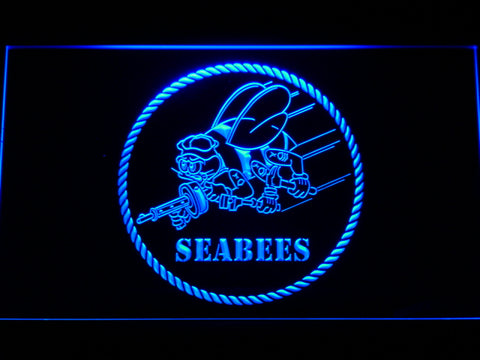 FREE Seabees Battalions LED Sign - Blue - TheLedHeroes