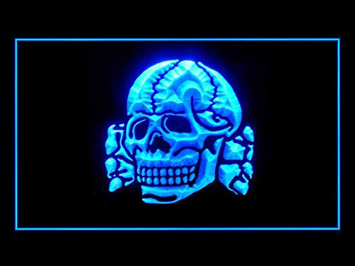 Totenkopf LED Sign - Blue - TheLedHeroes