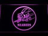 Seabees Battalions LED Neon Sign Electrical - Purple - TheLedHeroes