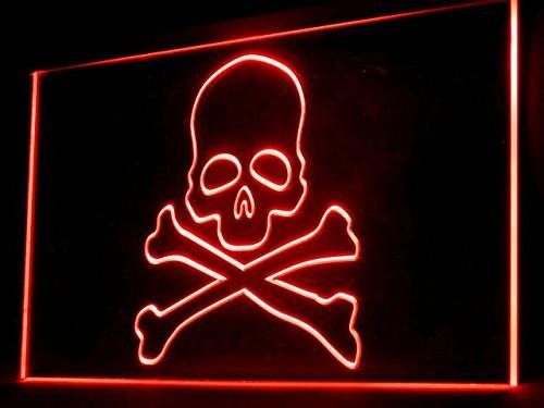 Death Head Skull LED Neon Sign USB - Red - TheLedHeroes