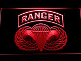 US Army Ranger Parawings LED Neon Sign USB - Red - TheLedHeroes