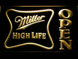 Miller High Life Open LED Neon Sign USB - Yellow - TheLedHeroes
