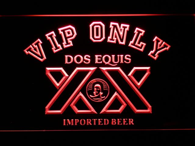 Dos Equis VIP Only LED Neon Sign Electrical - Red - TheLedHeroes