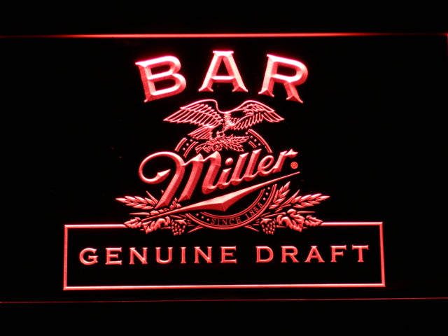 FREE Miller Geniune Draft Bar LED Sign - Red - TheLedHeroes