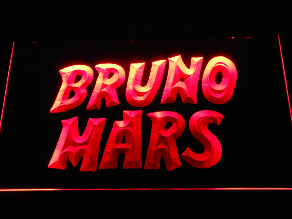 Bruno Mars LED Neon Sign Electrical - Red - TheLedHeroes