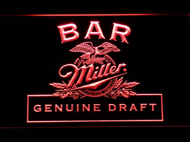 Miller Geniune Draft Bar LED Neon Sign Electrical - Red - TheLedHeroes