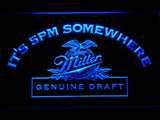 Miller Geniune Draft  It's 5pm Somewhere LED Neon Sign USB - Blue - TheLedHeroes