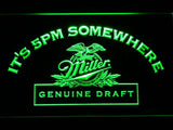 Miller Geniune Draft  It's 5pm Somewhere LED Neon Sign Electrical - Green - TheLedHeroes