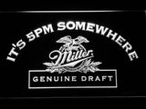 Miller Geniune Draft  It's 5pm Somewhere LED Neon Sign USB - White - TheLedHeroes