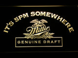 Miller Geniune Draft  It's 5pm Somewhere LED Neon Sign USB - Yellow - TheLedHeroes