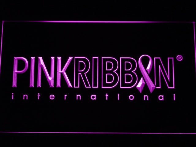 FREE Pink Ribbon International LED Sign - Purple - TheLedHeroes