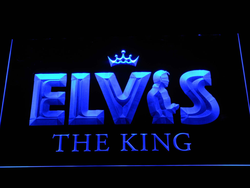 Elvis Presley The King LED Neon Sign Electrical - Blue - TheLedHeroes