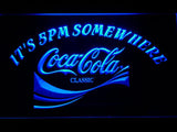 Coca Cola It's 5pm Somewhere LED Neon Sign Electrical - Blue - TheLedHeroes