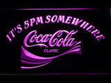 Coca Cola It's 5pm Somewhere LED Neon Sign Electrical - Purple - TheLedHeroes