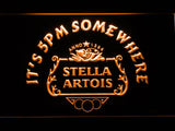 Stella Artois It's 5pm Somewhere LED Neon Sign USB - Orange - TheLedHeroes