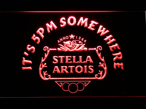 FREE Stella Artois It's 5pm Somewhere LED Sign - Red - TheLedHeroes