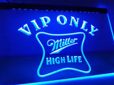 Miller High Life VIP Only LED Neon Sign Electrical - Blue - TheLedHeroes
