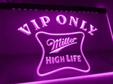 Miller High Life VIP Only LED Neon Sign Electrical - Purple - TheLedHeroes