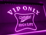Miller High Life VIP Only LED Neon Sign USB - Purple - TheLedHeroes