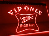 Miller High Life VIP Only LED Neon Sign USB - Red - TheLedHeroes
