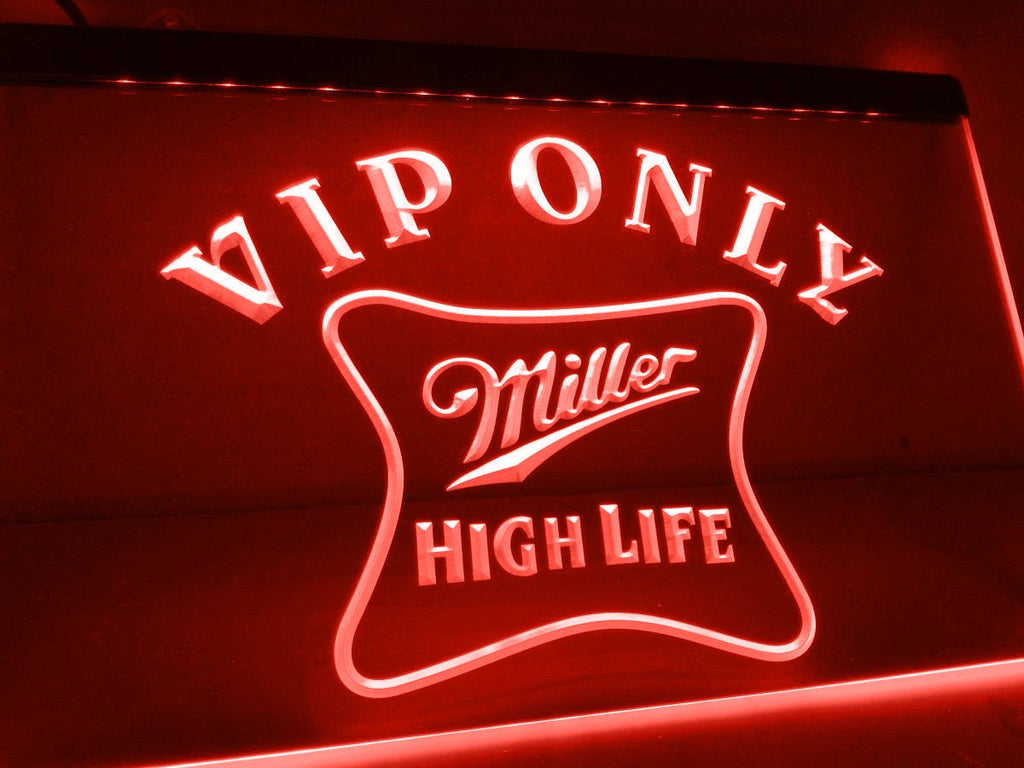 Miller High Life VIP Only LED Neon Sign Electrical - Red - TheLedHeroes