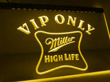 Miller High Life VIP Only LED Neon Sign USB - Yellow - TheLedHeroes