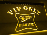 Miller High Life VIP Only LED Neon Sign Electrical - Yellow - TheLedHeroes